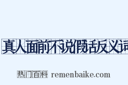 真人面前不说假话反义词是什么意思的图片